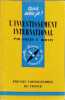 L'investissement international. Gilles Y. Bertin