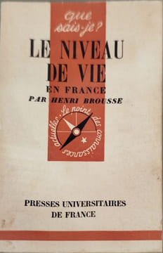 Le niveau de vie en France. Henri Brousse