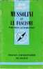 Mussolini et le fascisme. Paul Guichonnet