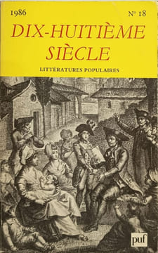 REVUE DIX-HUITIEME SIECLE N. 18 (1986) LITTERATURES POPULAIRES. Revue dix-huitième siècle