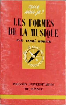 Les formes de la musique. André Hodeir