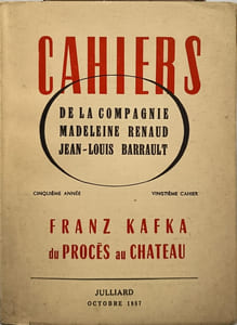 Cahiers de la Compagnie Madeleine Renaud Jean-Louis Barrault : Le Procès au Château