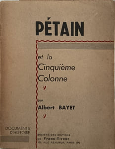 Pétain et la Cinquième Colonne