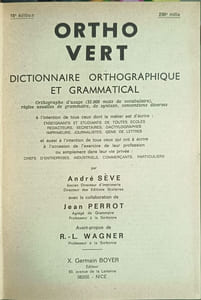 Ortho Vert: Dictionnaire orthographique et grammatical