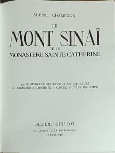Le Mont Sinaï et le Monastère Sainte-Catherine