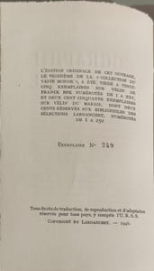Géographie sentimentale/ EO numérotée 249/250 sur vélin du marais
