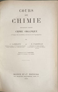 Cours de chimie organique Tome 3. L. Lamirand & Pariselle