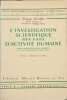 L'investigation scientifique des faits d'activit&eacute; humaine. Georges Hostelet