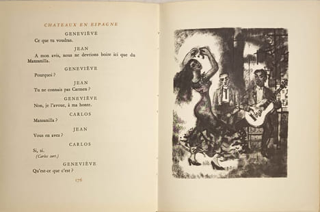 Chateaux en espagne/ illustrations de yves trevedy numéroté 31/302 bois gravés par henri jadoux. Sacha Guitry