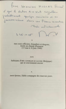 La baraka - Quand la mort n'était pas aux rendez-vous . (1939-1946) dédicacé par l'auteur. Robert LE BEL