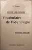 Vocabulaire de psychologie. L. Dugas