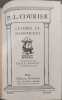 Lettres et pamphlets. P.-L. Courier