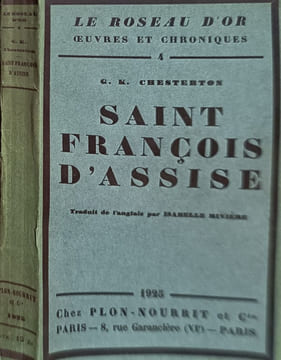 Saint François d'Assise numéroté 3115/5000. G. K. Chesterton