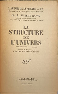 La structure de l'univers. G. J. Whitrow