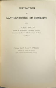 Initiation à l'anthropologie du squelette