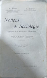Notions de sociologie appliquée à la morale et à l'éducation