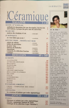 L'argus Valentine's des ventes aux enchères: Céramique. Fouchet Nelly