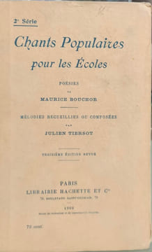 Chants populaires pour les écoles. Maurice Bouchor Julien Tiersot