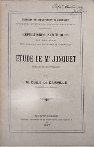 Étude de Mme Jonquet