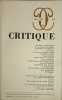 Critique. Collectif