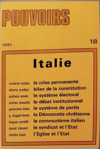 Revue pouvoirs n° 18 / Italie