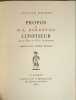 Propos de O. L. Barenton confiseur. Auguste Detœuf