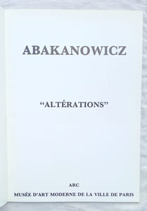 "Altérations", Arc / Musée d'Art moderne de la Ville de Paris, non daté