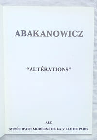 "Altérations", Arc / Musée d'Art moderne de la Ville de Paris, non daté