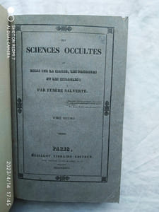 Des sciences occultes, essai sur la magie, les prodiges et les miracles, tomes 1&2, Sédillot Libraire-éditeur, Paris, 1829