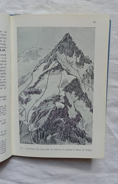 La Catena del Monte Bianco dal Rifugio Elisabetta a la lex blanche, Club Alpino Italiano, sottosezione tecnomasio, Milano, 1953, livre en italien. ...