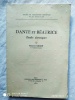 Dante et Béatrice, études dantesques. Etienne Gilson