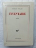 Inventaire, NRF Gallimard, 1965. Bernard Pingaud