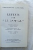 Lettres sur "le Capital", Editions Sociales, 1972. Karl Marx