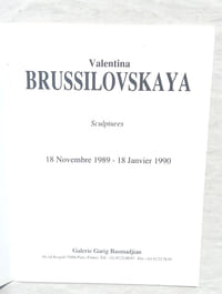 Catalogue de l'exposition : "sculptures" présentée du 18 novembre 1989 au 18 janvier 1990 à Galerie Garig Basmadjian à Paris, 1989