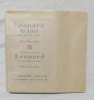 Leo Ferrero, Léonard de Vinci ou l'oeuvre d'art (précédé de) Paul Valéry, Léonard et les philosophes, Editions Kra - Paris, collection "vingtième ...