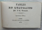 Fables en quatrains, Librairie d'Education de Loüet - Lyon, 1835, quatrième édition. (Joseph-Henri) Rossand