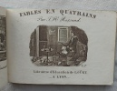 Fables en quatrains, Librairie d'Education de Loüet - Lyon, 1835, quatrième édition. (Joseph-Henri) Rossand