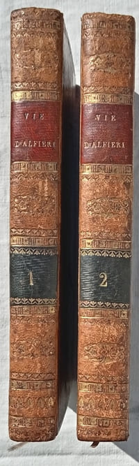 Vie de Victor Alfieri écrite par lui-même, et traduite de l'italien par M ***, tomes 1 et 2, à Paris, chez H. Nicolle - à la librairie stéréotype, imprimerie A. Egron, 1809