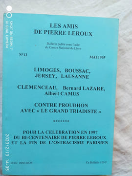 Les Amis de Pierre Leroux, n°12 - Mai 1995. Revue