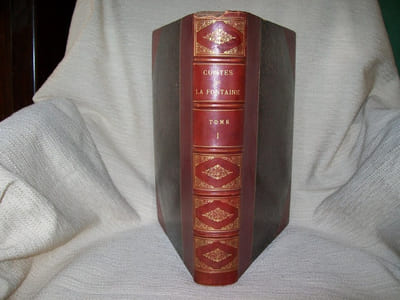 CONTES de La Fontaine. Avec illustrations de Fragonard. Réimpression de l'édition de Didot 1795, revue et augmentée d'une notice par M Anatole de Montaiglon. TOME 1 (sur 2)
