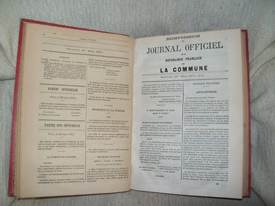 REIMPRESSION DU JOURNAL OFFICIEL DE LA COMMUNE du 19 mars au 24 mai 1871. 1re édition.