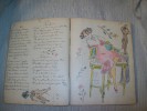 SOUVENIR DU 99e DE LIGNE 8e Compagnie 2e Bataillon. Cahier de chansons, manuscrit illustré et colorié. 1912.. 