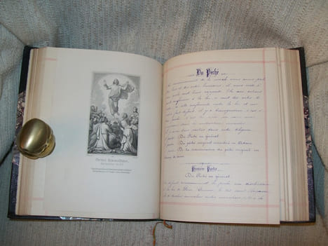REDACTION DE CATHECHISME par Anna Imbert, division d'honneur 1889-1890.. undefined