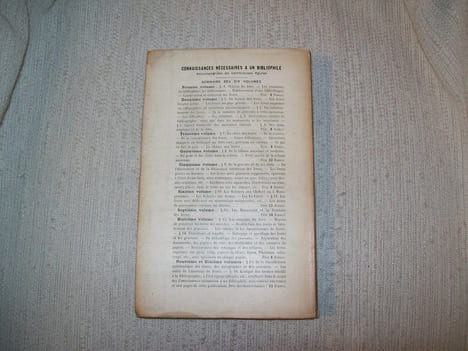 CONNAISSANCES NECESSAIRES A UN BIBLIOPHILE accompagnées de notes critiques et de documents bibliographiques TOME VI: reliures aux armes, chiffres ou ...
