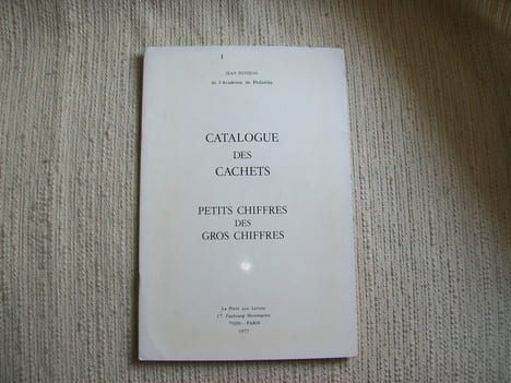 CATALOGUE DES CACHETS. Petits chiffres des gros chiffres.. POTHION Jean