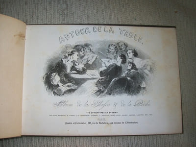 ALBUM DE LA CHASSE ET DE LA PECHE. Autour de la table.