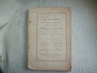 MAISONS HISTORIQUES DE GASCOGNE ou Galerie nobiliaire de cette province. NOTICE DU BOUZET.