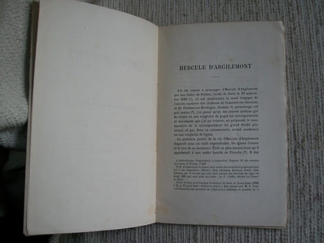 HERCULE D'ARGILEMONT.. TAMIZEY DE LARROQUE