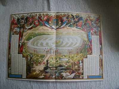 EXPOSITION UNIVERSELLE DE PARIS 1867. Calendrier entièrement illustré en couleurs.