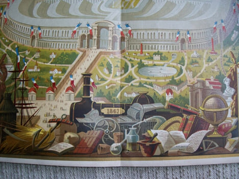 EXPOSITION UNIVERSELLE DE PARIS 1867. Calendrier entièrement illustré en couleurs.. undefined